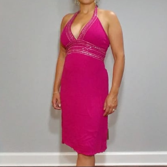 Lotus - Halter Pink Dress - Picture 4 of 6